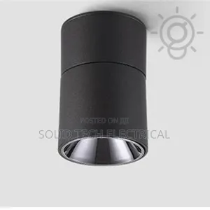 Led Black Reflector Adjustable Cylindrical Ceiling Mounted Spotlight