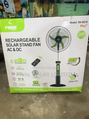 16inches Solar Rechargeable Fan (Iwin Product)
