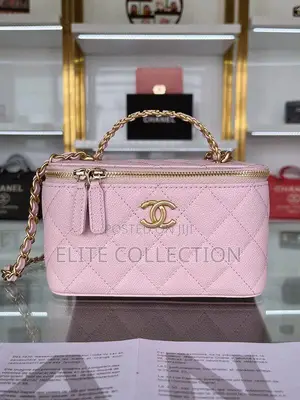 Luxe Chanel Bag Black, White , Pink Comes With a Longer Strap