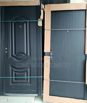 Black Steel Doors With Peephole