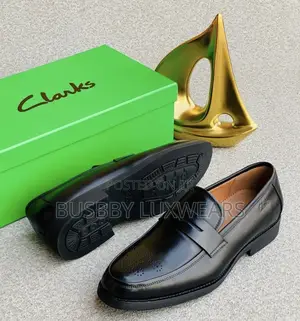 Solid Leather Clark’S Shoes for Men