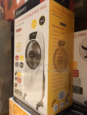 Century 12" Rechargeable Mist Fan