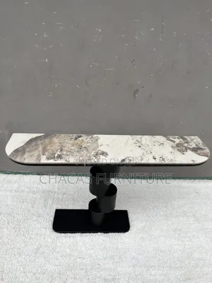 Modern Sculptural Marble Console Table – New Arrival