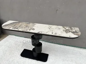 Modern Sculptural Marble Console Table – New Arrival