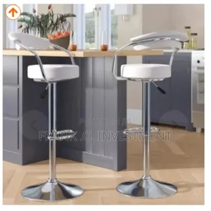 Swivel Adjustable Height Bar Stool - Set of 2 - White