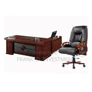 Executive Office Table 1.6m and Office Executive Chair Set