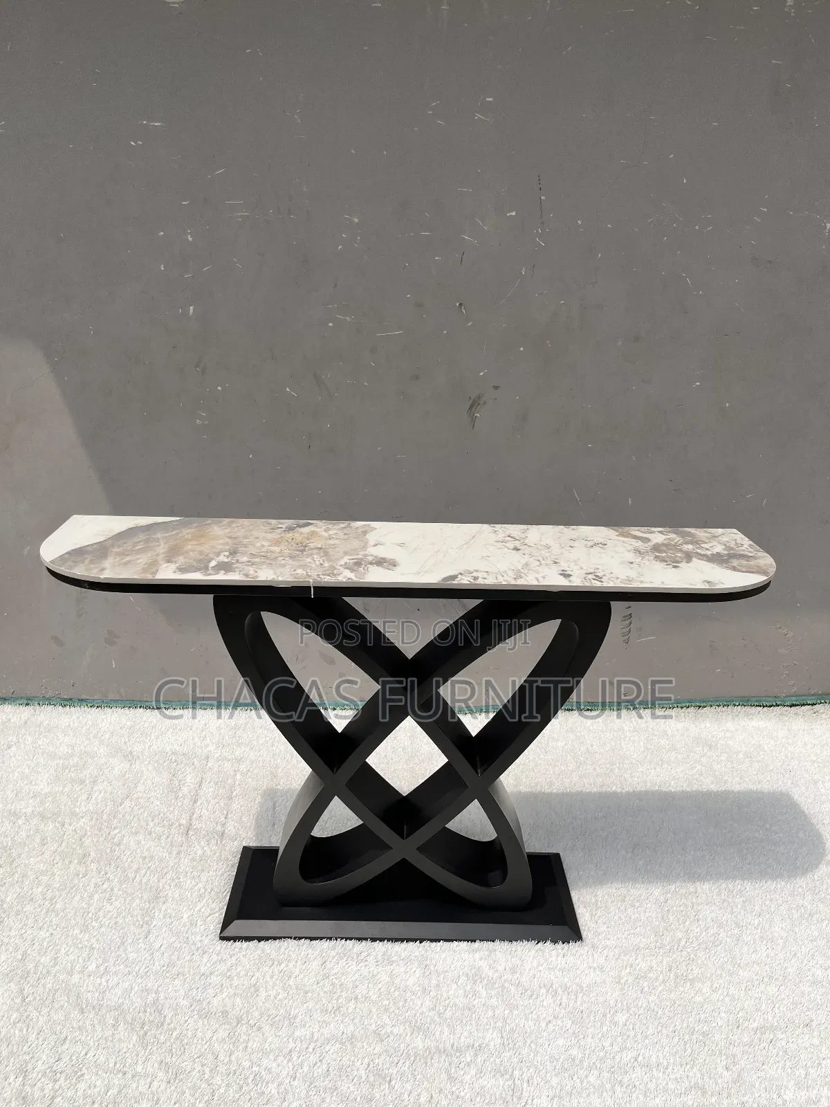 Luxury Infinity Loop Marble Console Table