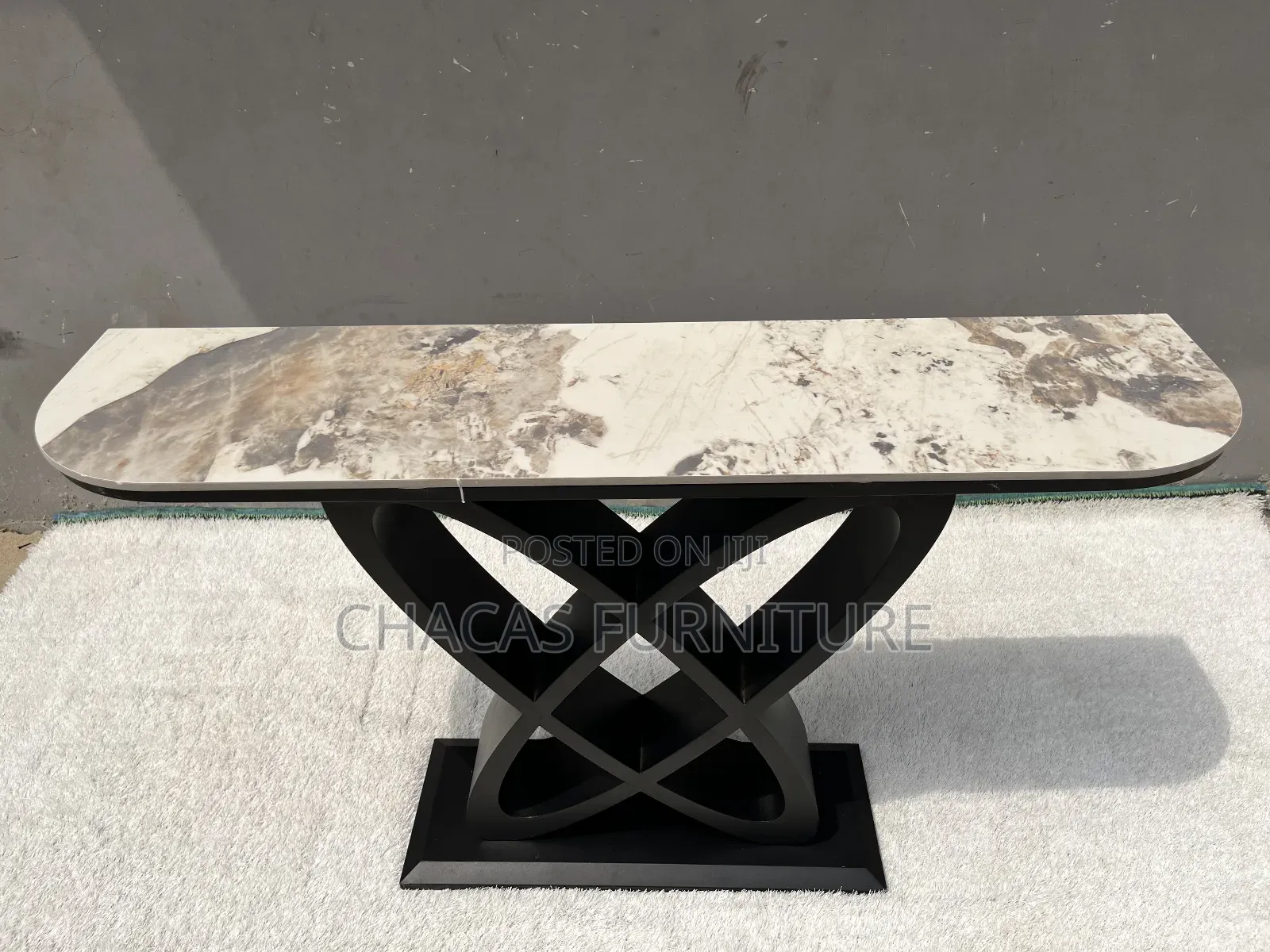 Luxury Infinity Loop Marble Console Table