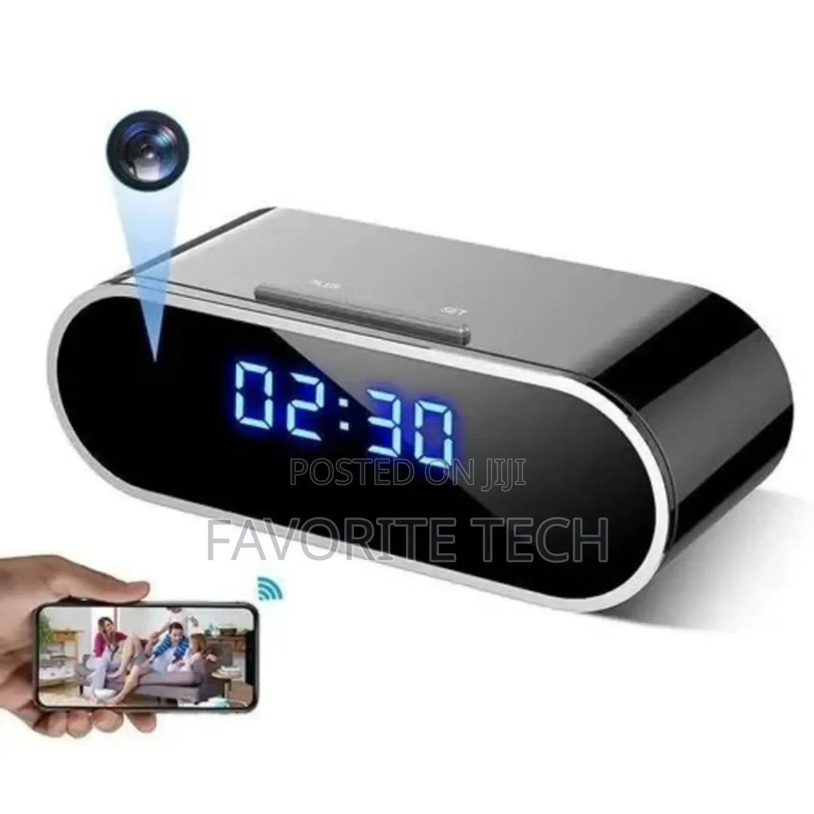Hidden Wifi Camera Alarm Clock - Hd Security Camera