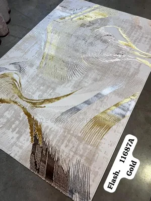 5by 7luxury Flash Gold Center Rug-Modern Design