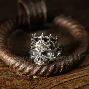 Dark Undead Skull Ring Size Adjustable Stylish Luxury