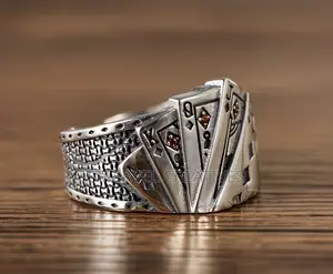 Adjustable Rings for Men and Women Featuring a Retro Hip-Hop Design