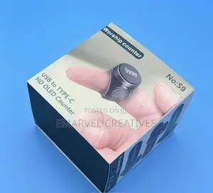 Oled Display Counting Ring, Tasbih, Featuring a Skin-Friendly
