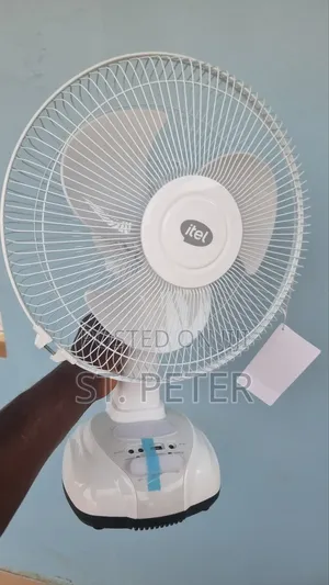 Itel 9v Solar Rechargeable Fan – Ac Solar Charging With Led Bulbs