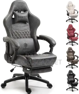 Dowinx Gaming Chair Retro,Ergonomic Computer Office Chairwith Footrest