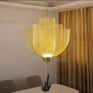 Luxury Modern Led Grid Living Room Restoration Pendant Dining Light