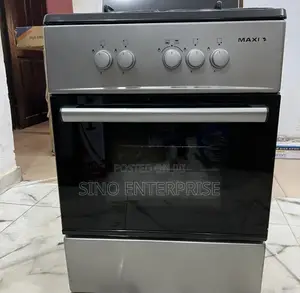 Maxi 4 Burner 60*60 Standing Gas Cooker | Maxi 6060 4b Basic Black