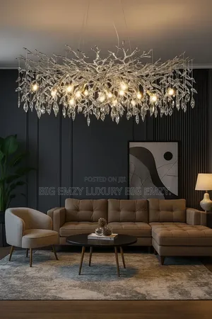 Modern 60cm Silver Crystal Tree Branch Chandelier.
