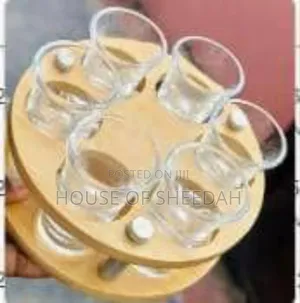 Hole Tequila Shot Tray With Glass Cups