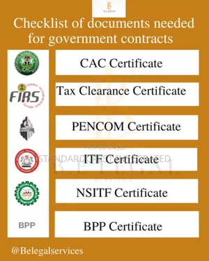 Pencom, Nsitf, Itf, Tcc, Cac, BPP Compliance Documents.