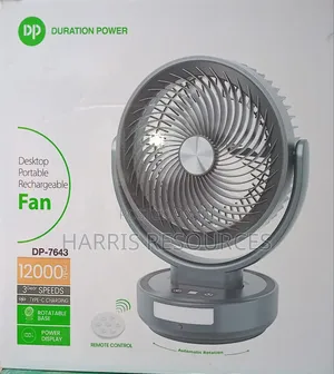 Dp 12000mah Destop Portable Rechargeable Fan Dp-7643