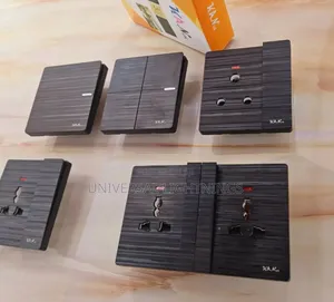 Wooden Black Switches and Sockets