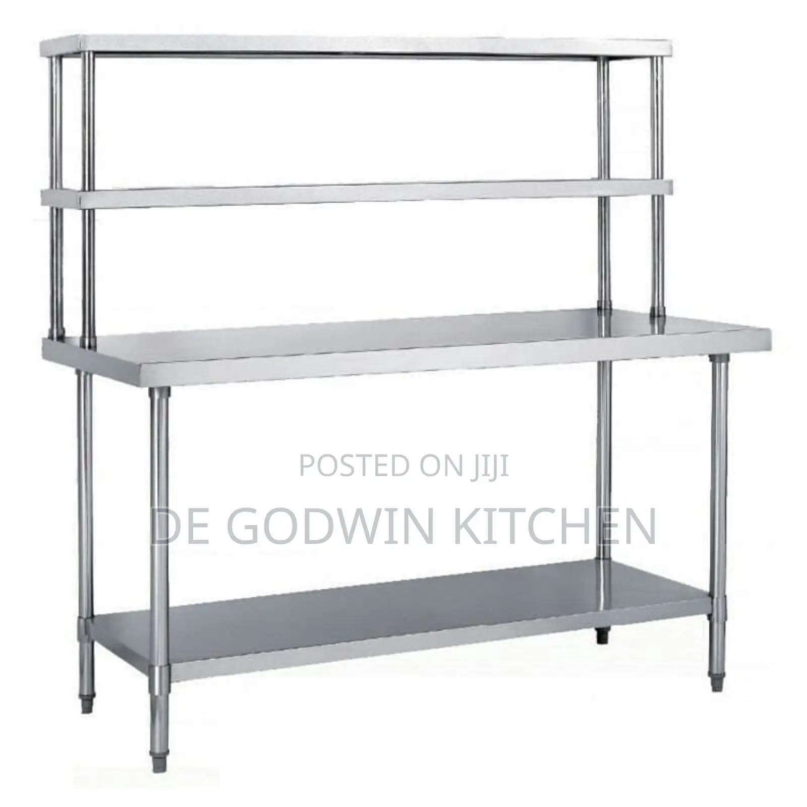 Stainless Steel Table With Upper Shelve 6ft