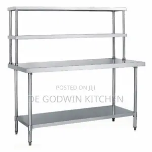 Stainless Steel Table With Upper Shelve 6ft