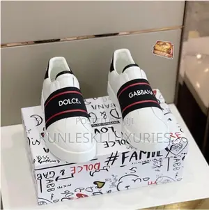 Original Dolce & Gabbana Portofino Low-top Leather Sneakers