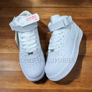 Original Nike Air Force 1 Triple White High-top Sneakers