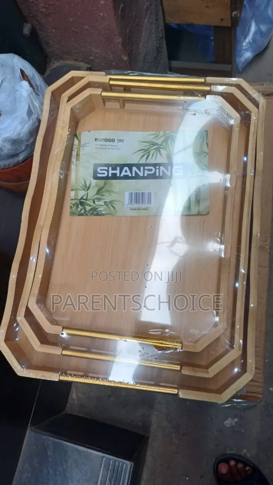 Bamboo Serving Tray With Handles - 3 Sizes