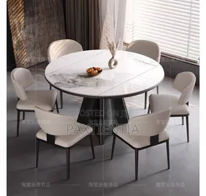 Circular Marble Top Dining Table