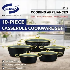 10pcs SMP Non-Stick Cookware Set (22-30cm) HMK