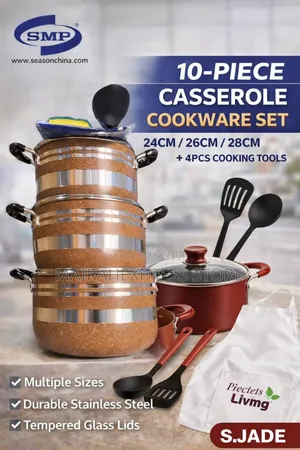 10pcs Quality Non-Stick Cookware/Pot Set (Hmk)