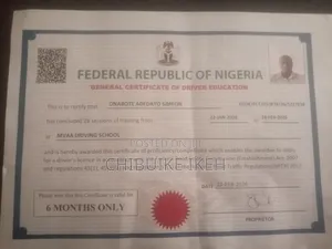 Frsc General Certificate Of Driver Education