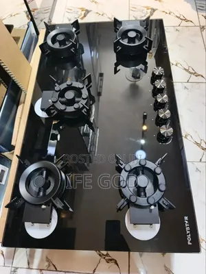 Original Quality Polystar Built-in (Flips Up) 5 Burners Gas Cooker Hob