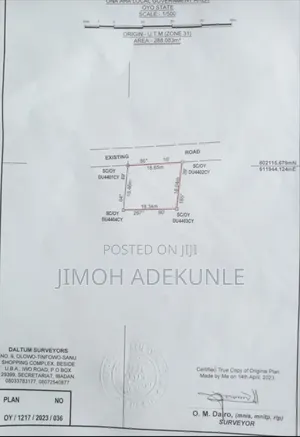 300sqm Land With Registered Survey In Akanran Ibadan