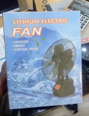 48v Lithium Battery Strong Wind Rechargeable Table Fan With 2batteries