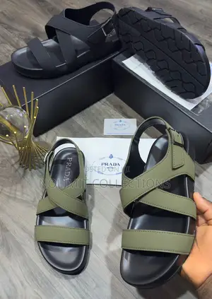 Prada Leather Sandals With Rubber Sole