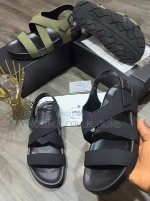 Prada Leather Sandals With Rubber Sole