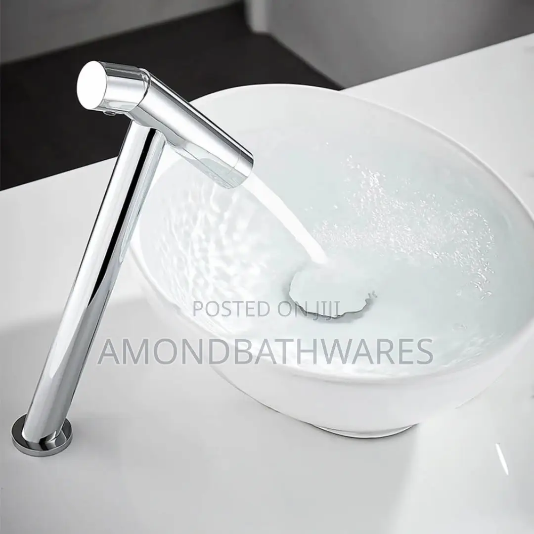Sleek Knob Basin Faucet Long