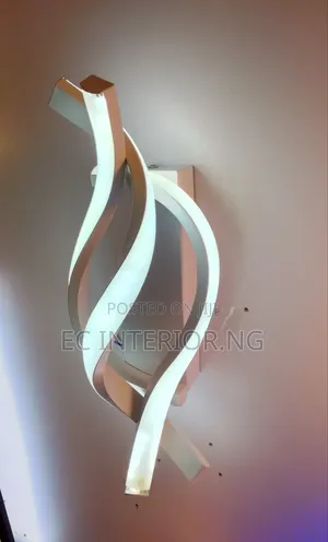 Curved Spiral Design Led Wall Lamp for Bedroom Bedside Corridor