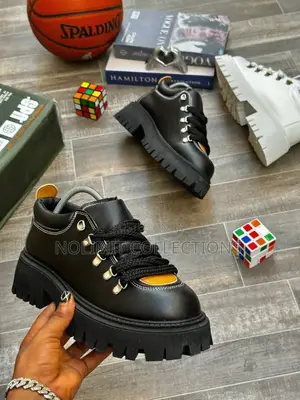 Chunky Lace Up Leather Shoes