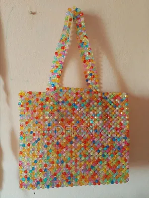 Multicoloured Big Beaded Bag