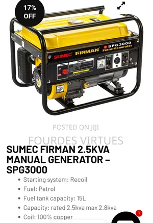 2.5kva Sumec Manual Generator