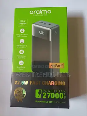 Brand New Oraimo 27,000mah Powerbank (22.5w Fast Charge)