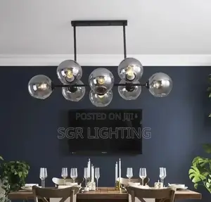 Grey Glass Led Pendant Lights for Living Roo