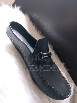 Black Patent Leather Men's Mules