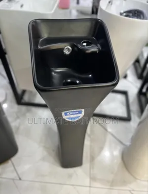 Black Standing Washing Hand Basin For Bathrooms And Dinnings