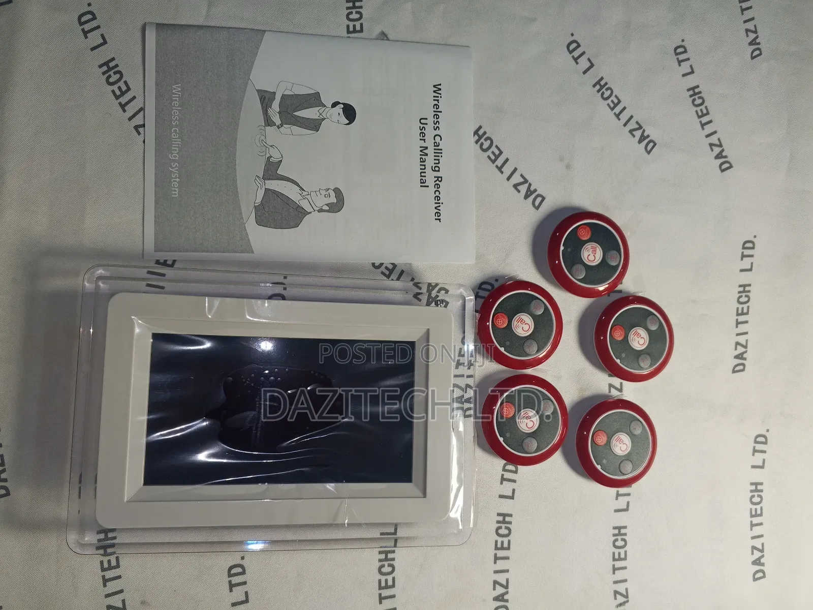 Wireless Calling System Panel + 5pcs Call Button